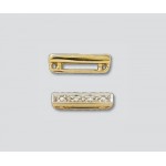 14K Yellow Gold Spacer Bar w/ Diamonds 2 Hole 11.2x2.25mm