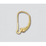 14K Yellow Gold Lever Back Interchangeable 9.35x16mm