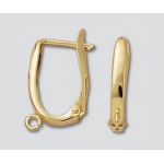 14K Yellow Gold Lever Back Big & Wide 11.5x18mm