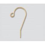14K Yellow Gold Shepherd Hook Earwire 21mm