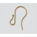 14K Yellow Gold Hook Wire w/ Ball End 10.75x21mm w/ 1.5mm Ball