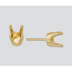 14K Yellow Gold 4 Prong Earring
