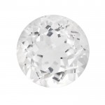 Round White Topaz Faceted Stone, AAA-Grade