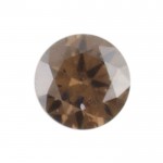 Lab-Created Round Chocolate CZ Faceted Stone