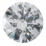 Lab-Created Round Hand-Cut CZ Faceted Stone
