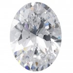 Lab-Created Oval Moissanite Faceted Stone