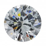 Lab-Created Round Moissanite Faceted Stone