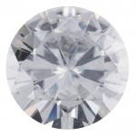 Round Moissanite Faceted Stone Created by Charles and Colvard 