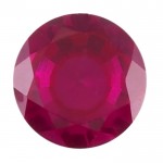 Lab-Created Round Ruby Faceted Stone