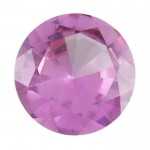 Simulated Round Pink Tourmaline Faceted Stone