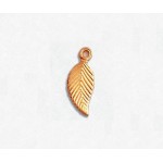 14/20 Yellow Gold-Filled Charm Leaf w/Ring Left 5x12.25mm