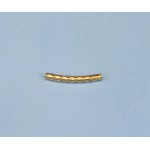 14/20 Yellow Gold-Filled Curved Tube w/Pattern 1.5X 13 mm