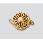 14/20 Yellow Gold-Filled Clasp Filigree Round Large 12.5mm