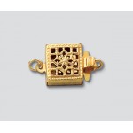 14/20 Yellow Gold-Filled Clasp Filigree Square Clasp 8.5mm