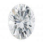 Oval FOREVER BRILLIANT Moissanite Faceted Stone Created by Charles and Colvard