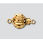 14/20 Yellow Gold-Filled Corrugated Bead Clasp