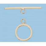 14/20 Yellow Gold-Filled Toggle Clasp Round & Flat 14.5mm