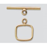 14/20 Yellow Gold-Filled Toggle Clasp Square 13x11mm