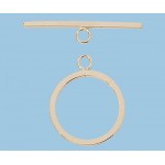 14/20 Yellow Gold-Filled Toggle Clasp Round & Flat 20mm