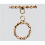 14/20 Yellow Gold-Filled Toggle Clasp Double Twist 16mm