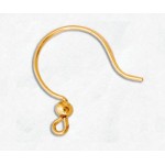 14/20 Yellow Gold-Filled Earwire Semi-Circle w/ Bead 20mm