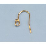 14/20 Yellow Gold-Filled Hook Wire w/ 2mm Bead End