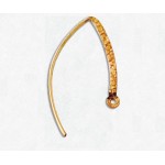 14/20 Yellow Gold-Filled Earwire Flat & Textured 20mm