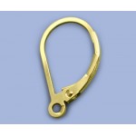 14/20 Yellow Gold-Filled Lever Back Flat Plain 9.5x16mm