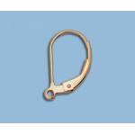 14/20 Yellow Gold-Filled Lever Back Plain 16.5x9.5mm