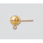 14k gf™ Yellow Gold-GF™ Ball Earring w/Ring
