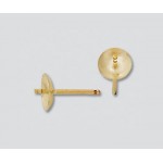14/20 Yellow Gold-Filled Pin Pad Post 6mm Cup w/ Peg