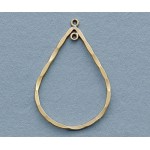14/20 Yellow Gold-Filled Chandelier Components Hammered Teardrop