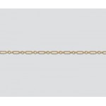 14/20K Yellow Gold-Filled Rectangular Long & Short Chain 4.7x1.6mm