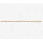 14/20K Yellow Gold-Filled Flat Oval Long & Short Chain 4.5x2.5mm
