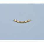 14K Yellow Gold Curve Tube 1x14mm