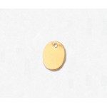 14K Yellow Gold Charm Oval w/ Hole 8x6 mm