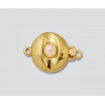 14K Yellow Gold Clasp 11mm w/ Pearl