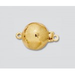 14K Yellow Gold Clasp Ball Bright / Stardust 10mm